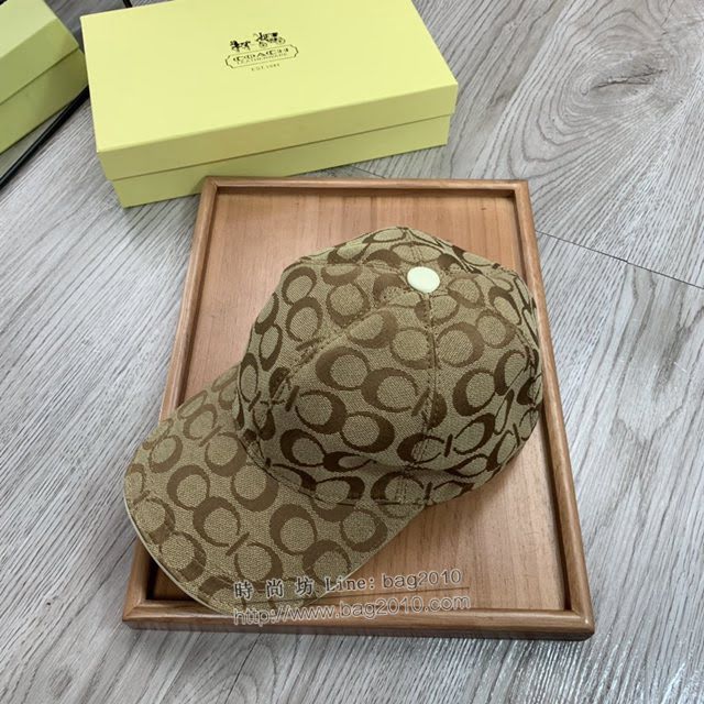Coach男女同款帽子 蔻馳經典印花棒球帽鴨舌帽  mm1754